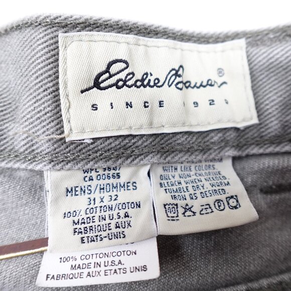 Vintage 90s USA Eddie Bauer Jeans Men's 30x31 Tapered Leg 100% Cotton - Picture 3 of 11